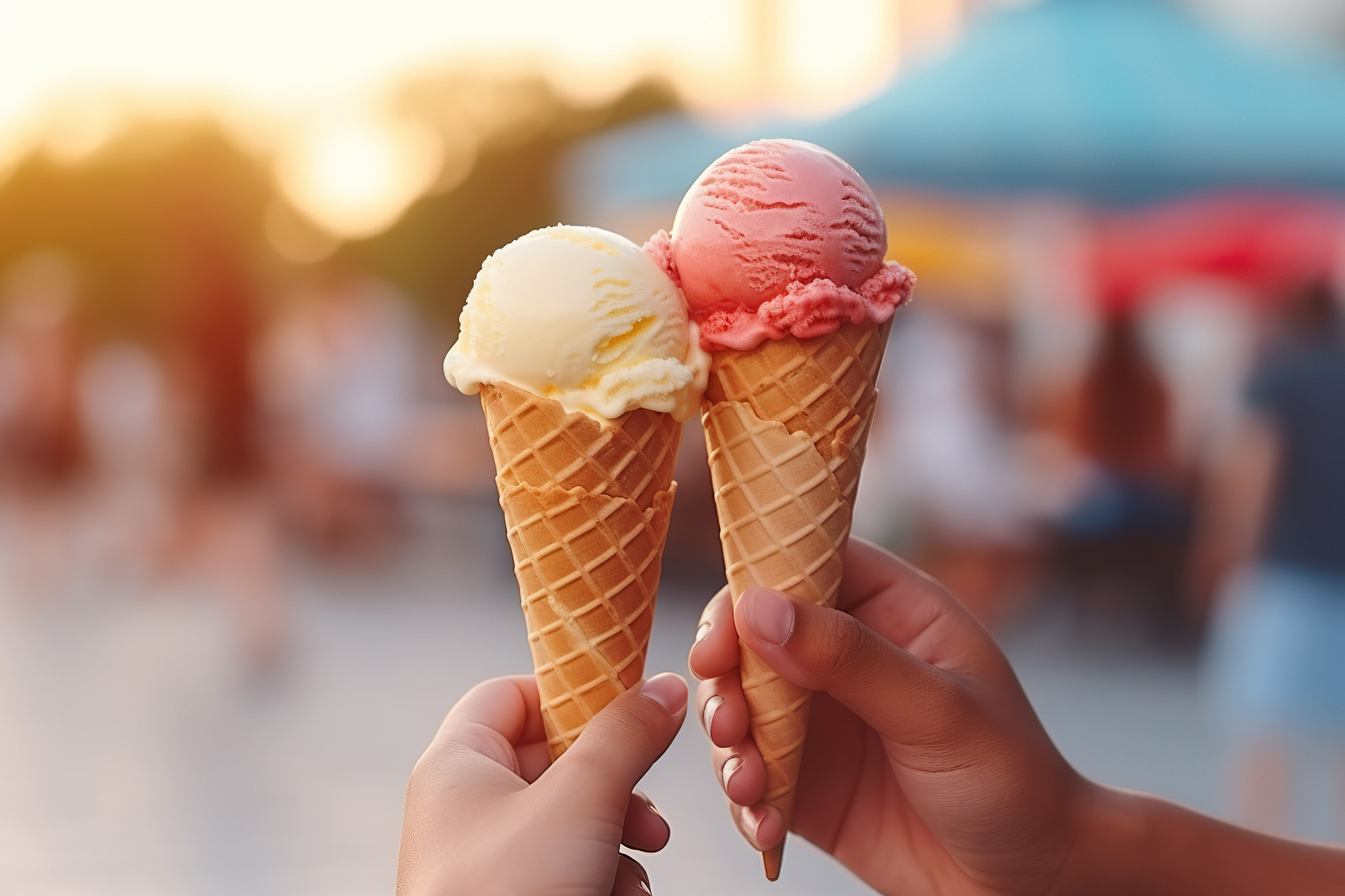 Waffeln, Eis + Süßes